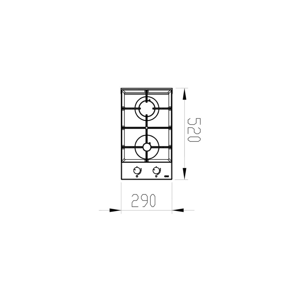 اجاق مدل دومینو دو شعله | DOMINO - Image 2
